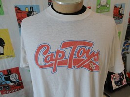 Vintage 90s Cap Toys 1996 Single Stitch White T Shirt XL - £23.34 GBP
