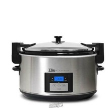 Elite 8.5-Quart Stainless Steel Programmable Slow Cooker 17.2&quot;Lx12.7&quot;Dx11.6&quot;H - £60.74 GBP