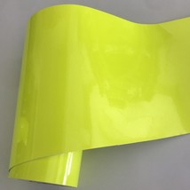 20cm 30cm 50cm Width Neon Yellow Adhesive Vinyl Roll For Car Wrap Foil Sticker w - £94.96 GBP