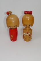 Otagiri Mercantile Co. OMC Japanese Kokeshi 5.5&quot; Wood Wooden Dolls - £31.31 GBP