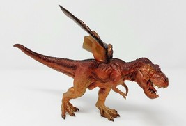 Flying Tyrannosaurus Rex 14&quot; Figure T-Rex w Wings Custom Papo Dino Dinosaur Red - £38.49 GBP