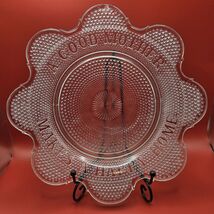 EAPG McKee &amp; Brother Snowflake Platter ca 1880 A Good Mother Makes A Hap... - $19.75