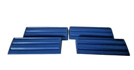 Set 4 Blue Plastic Rummikub Racks (4) Tile Holders Trays Replacement 1998 Type - $11.87