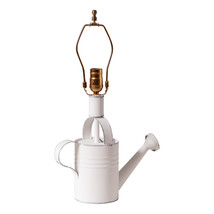 Irvins Country Tinware Watering Can Lamp Base in Rustic White - £62.27 GBP