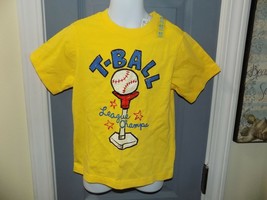 The Children's Place T-Ball League Champs Yellow T-Shirt Size 4T Boys NEW - £8.61 GBP