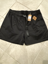 Mark McNairy Co Shorts Mens Large Black Explorer Belted 6&quot; Active Walk C... - $39.29