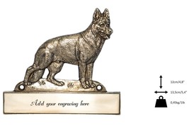German Shepherd, dog plaque, can be engraved, limited edition, ArtDog - £60.49 GBP