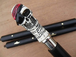 Antique Skull Handle Walking Stick Vintage Stylish Walking Stick - £27.76 GBP