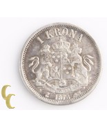 1876-ST Sweden 1 Krona (Very Fine+, VF+) Oscar II Silver Coin One 1Kr KM... - $120.85 CAD