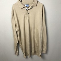Jos A Bank Polo Shirt Men’s XL Cream Short Sleeve Leadbetter Golf Cotton Bld - £18.37 GBP