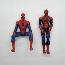 Lot of 2 Spider-Man 3.5” Motorcycle ATV Posed Rider 2009 Posable 4&quot; Figure - $19.69
