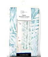 Mainstays Fabric Shower Curtain 72x72 In Palm Prints All Polyester - €24,03 EUR
