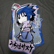 Naruto Anime Men Grey T Shirt XL Chibi Sasuke Uchiha 20th Ripple Junction New - £16.81 GBP