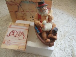 Htf 1994 Roman, Inc. Santa&#39;s Journey River Cruise Figurine #69934 Original Box - £9.60 GBP