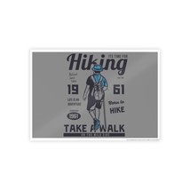 Personalized Glossy &quot;Born to Hike&quot; Poster, Hiking Enthusiast Decor, Vint... - $16.48+