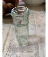 KRAFT Foods Vintage Embossed Blue Tint Clear Glass Condiment Bottle - $7.43