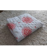 New Handmade 100% Cotton Red &amp; White Baby Crib Quilt Boy or Girl White Red - $176.00