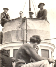 Men On Boat Original Photo Vintage Photograph Antique - £10.11 GBP