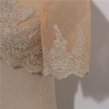 White Long Sleeve Wedding Lace Cover Ups Bridal Plus Size Lace Boleros image 8