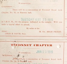 Freemason Meeting 1915 Masonic Hall Teconnet Chapter Invitation Postcard... - £25.38 GBP