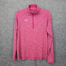 Under Armour Sweatshirt Womens L-XL? Pink Heathered Heat Gear Long Sleeve Active - £9.25 GBP