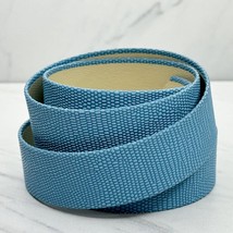 Blue Embossed Faux Leather No Buckle Belt Strap One Size OS - $12.86