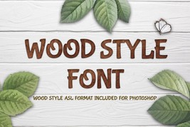 Wood Style Font | Wood Font | Driftwood Font | Pinewood Font | Alpha Woo... - $10.00