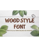 Wood Style Font | Wood Font | Driftwood Font | Pinewood Font | Alpha Wood Font   - $10.00