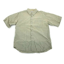 Columbia Green Plaid S/S 100% Cotton Outdoor Shirt Mens Size Large Rocka... - £10.08 GBP