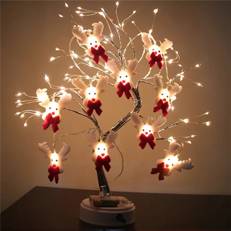 Sporting Snowman Christmas Tree LED Garland String Light merry Christmas decorat - £20.96 GBP