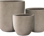 Kante 18&quot;, 14&quot;, And 10&quot; W Weathered Concrete Round Planters (Set Of 3), ... - £122.86 GBP