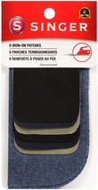 Singer Iron-On Patches Assorted Size 8pcs-Assorted Colors - £15.41 GBP