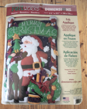 Dimensions Feltworks Christmas Banner “MERRY CHRISTMAS” 15&quot; X 22&quot; Felt Kit 8106 - £20.24 GBP