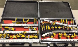 B-Stock 35 ROUTER BIT SET - 1/2&quot; CARBIDE BITS KIT Half Inch Shank ALUMIN... - $29.99