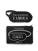 Wake me up when I&#39;m famous eye mask and pouch Black Los Angeles Trading Co. - £12.39 GBP
