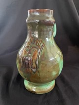 antique ceramic bearded man vase / pitcher Glazed - $106.59