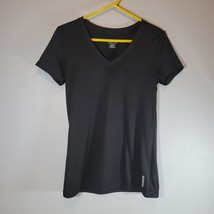 Reebok Womens Shirt Small Black Active Short Sleeve Gym Athletic Playdry - $10.48