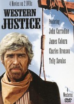 WESTERN JUSTICE (dvd) 4 movies set, Cain&#39;s Cutthroats, Hot Lead, James Coburn - £0.00 GBP