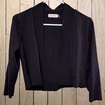 Calvin Klein Cropped Open Front Cardigan Sweater Juniors Size Large Black - £13.01 GBP