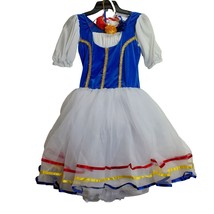 Curtain Call Costumes Peasant Dance Costume E1419 White / Blue CXL - $24.70