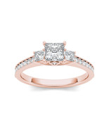 Authenticity Guarantee 
14K Rose Gold 1 1/4ct TDW Princess Diamond Three... - $2,399.97