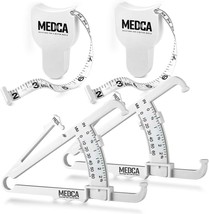 Skinfold Body Fat Analyzer And Bmi Measurement Tool, Skinfold, 4 Pc. Set, White - £31.14 GBP