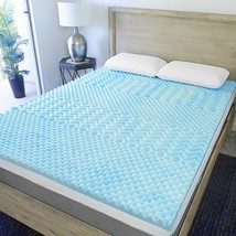 5-Zone Gel Swirl Memory Foam Mattress Topper By Sure2Sleep, 2-Inch (Cal King). - £47.13 GBP