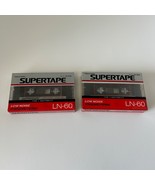 Lot 2 NEW REALISTIC SUPERTAPE LN 60 BLANK CASSETTE TAPES 44-602 SEALED - £13.24 GBP