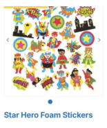 Baker Ross craft star hero foam stickers 120 piece - $7.80