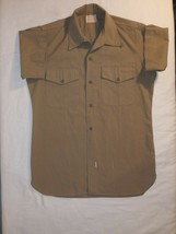USMC Marine Corps Service Uniform Charlie Short Sleeve Khaki Tan 15.5 Shirt - £14.33 GBP