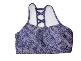 All In Motion Womens Sports Bra Size Small Criss Cross Back Marbled Gray - £10.29 GBP