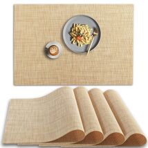 homEdge PVC Non-Slip Heat Resistant Placemats Set of 4 Beige - $5.45 homEdge PVC Non-Slip Heat Resistant Placemats Set of 4 Beige - $5.45