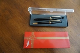 Blue Northrop Pen &amp; Fountain Pen Set Iridium Point Germany Promotional Gift - $736.95 MXN