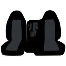 Fits Colorado/Canyon Front Seat Cover 2004-2012 Distressed Flag Black Ch... - $89.99